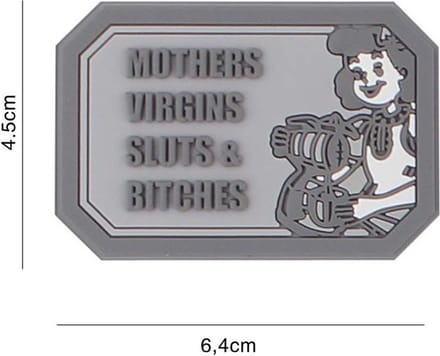 Embleem 3D PVC Mothers virgins grijs