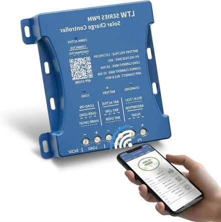 Zonne Laadregelaar - PWM Regelaar - Camper Huis Eiland - WiFi Bluetooth App - 20A 80V PV