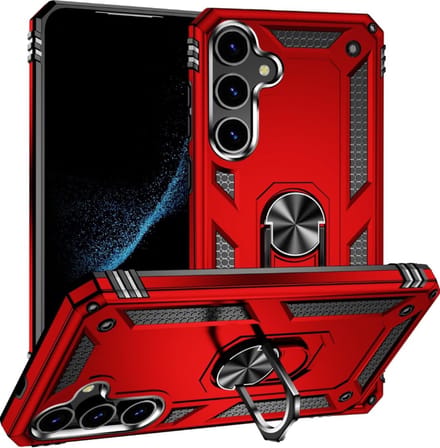 Cityhoesje-Kickstand – Ring BackCover Geschikt voor Samsung S24 Plus-S25 Plus