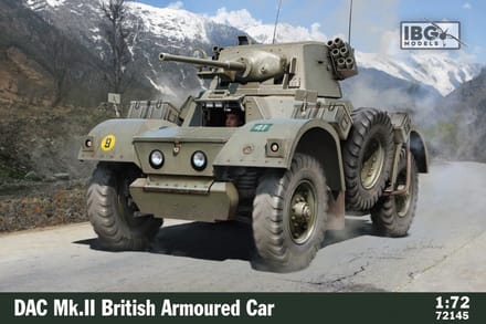 IBG Models Modelbouwpakket Militaire voertuigen - 72145 British Daimler Armoured Car Mk.II Plastic - 1:72 - Modelbouw