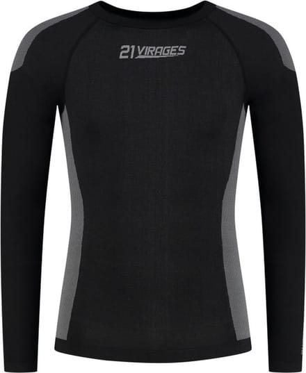 21Virages ondershirt lange mouwen demarrage unisex Zwart-XS/M