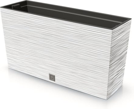 Prosperplast Furu Case Middle - Bloempot met inzet - Rechthoekig - 77x23,5x41cm -Wit