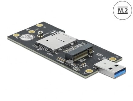 Delock USB 3.0 Converter Type-A male to M.2 Key B with SIM slot