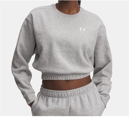 Under Armour Damen Sweatshirt Rival Fleece Piped Crew 6007035 Gray 011-S (US SM)