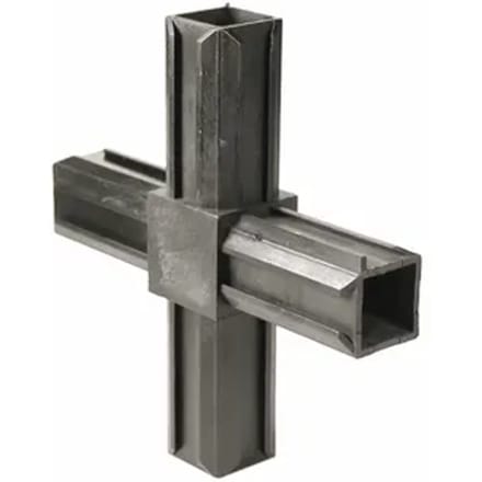 Alberts Multifunctionele Verbinder Constructie - Xd - Kruisvorm - Pvc - Zwart - 20x20mm