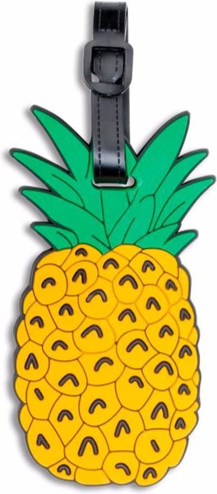 ProductGoods - Fabrizio Kofferlabel Ananas 11 X 7,5 Cm Geel/groen - Bagagelabel
