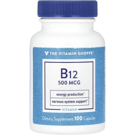 The Vitamin Shoppe, B12, 500 mcg, 100 capsules