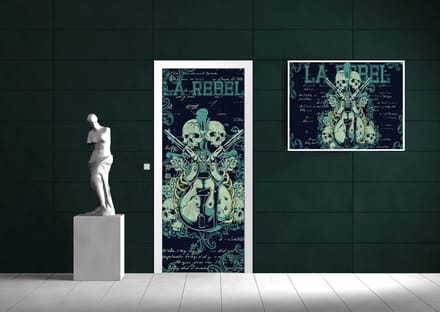 Rock Guitar Skull Guns Photo Wallcovering