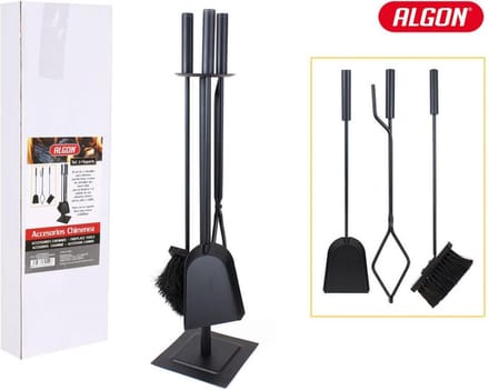 Algon haard set – Open haard gereedschap – 4-delig – staal