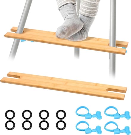 Instelbare Bamboe Voetensteun voor Kinderstoel - Antislip & Duurzaam Voetsteun Pedaal