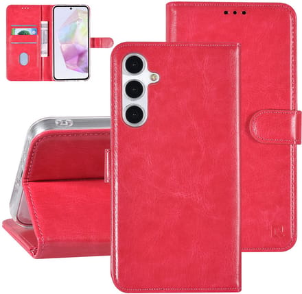 UNIQ Accessory Galaxy A35 Book Case hoesje Pasjeshouder - Felroze
