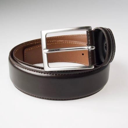 Klassieke Heren Riem – Donkerbruin – 100cm / 3.5cm - Sluis Leder