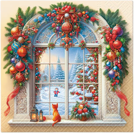 Lunch servetten Holiday Arch Decor - PAW Decor - 33x33 cm