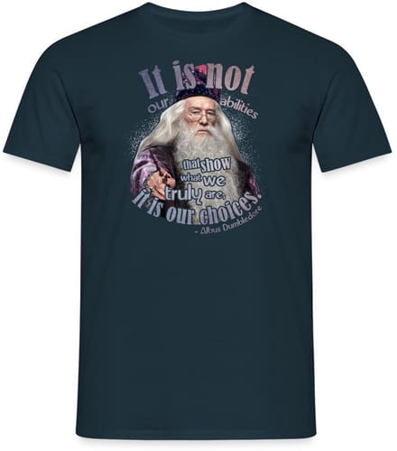 Harry Potter Albus Dumbledore Citaten T-Shirt Heren