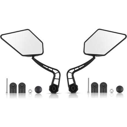 Fietsspiegel Mini Achteruitkijkspiegel voor Racefietsen Onbreekbaar Draaibaar Achteruitkijk Veiligheid Zijde Left and Right Side Bicycle Mirror white