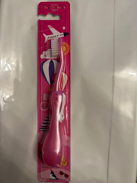 kinder tandenborstel konijn 16 cm inklapbaar 9 cm roze