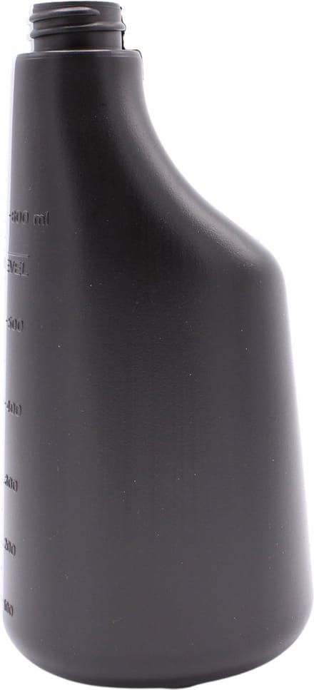 Fles 600 ml polyethyleen zwart