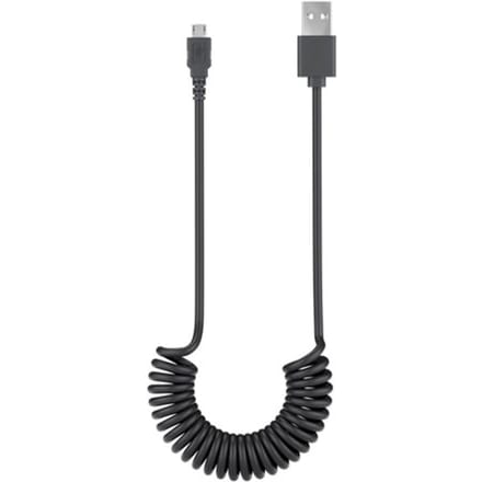 USB Micro B naar USB-A spiraalkabel - USB2.0 - tot 1A / zwart - 1 meter