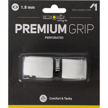Tennis-Point Premium Grip Perforated Verpakking 1 Stuk-Wit