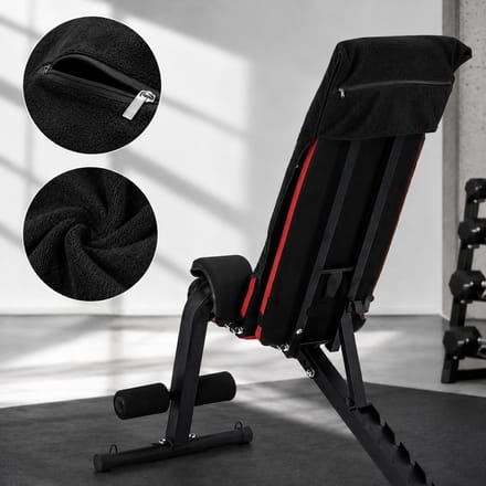SparkNine Microvezel Handdoek - met ritsvak - S / 38x94 cm - zwart - handig & functioneel - sneldrogend - absorberend & super zacht