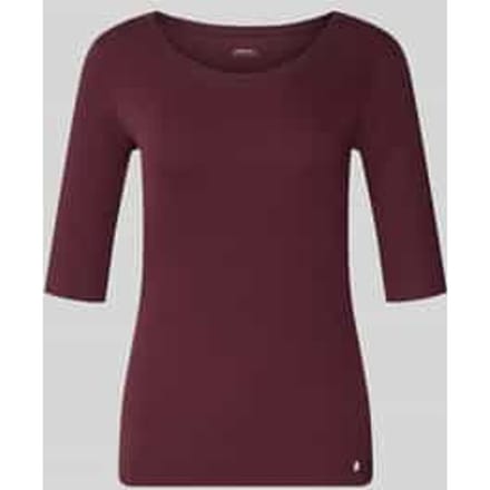T-shirt met ronde hals en labeldetail