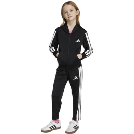 Adidas Essentials Tracksuit Trainingspakken Peuter - Zwart - Maat 123 - 128 CM - Poly Mesh