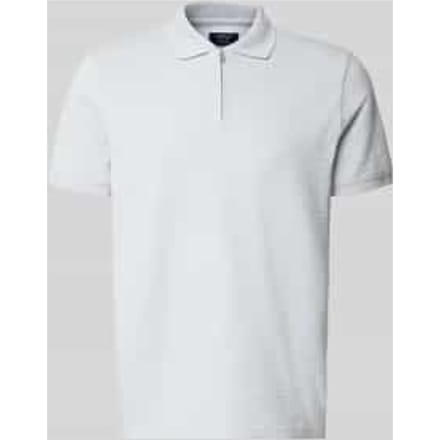 regular fit poloshirt met structuurpatroon