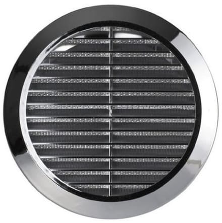 Rond Ventilatierooster met Muggennet en Kunststof Afwerking