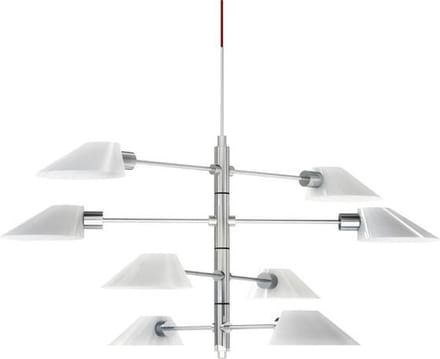 Hanglamp Soeur Sourire - blinkend wit - 8x60w E27