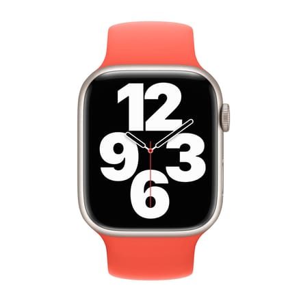 Apple Siliconen solobandje voor de Apple Watch | 38/40/41/42 mm - Maat 1 - Nectarine