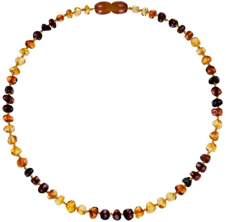Wild Sun Barnsteen Ketting Kind - Amber Ketting - Baltische Barnsteen – 36 cm – Rainbow Colour