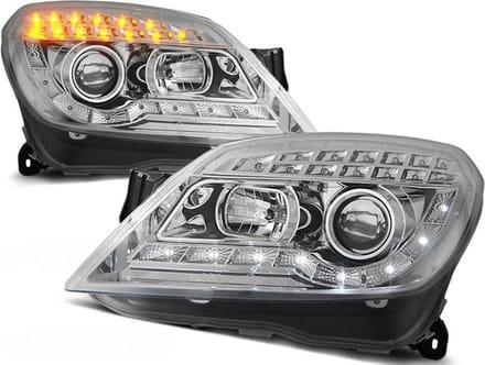 Koplampen met parkeerlicht OPEL ASTRA H 03 04-10 CHROOM