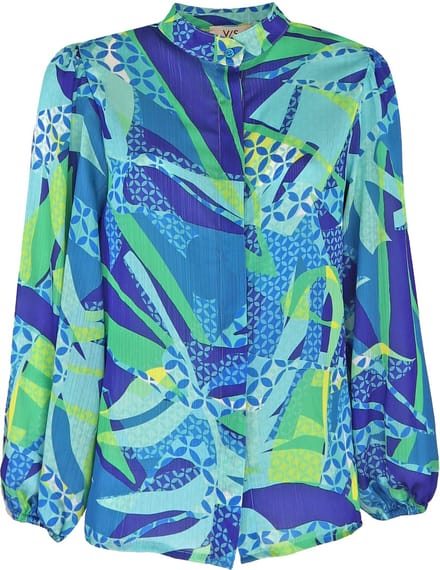 Verysimple • blauw groene blouse • maat 34 (IT40)