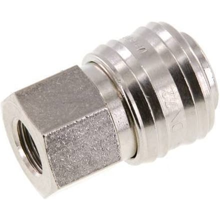 Vernikkeld Messing DN 7.2 (Euro) Luchtkoppeling Snelkoppeling G 1/4 inch Binnendraad FKM