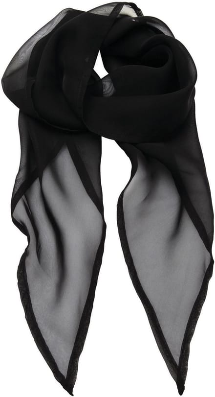 Premier Ladies Chiffon Scarf PR740 - Black - One size