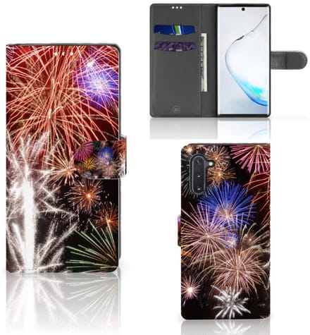 Samsung Galaxy Note 10 Wallet Case met Pasjes Vuurwerk