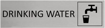 CombiCraft aluminium deurbordje Drinking water 165x45mm met tape