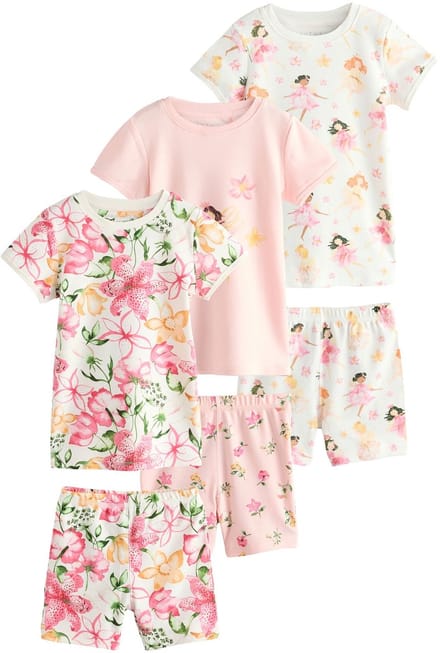 Next - Meisjes - Verpakking van 3 korte pyjama's - Roze