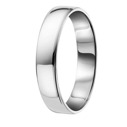 Lucardi Dames Ring glad 4mm - Ring - Cadeau - Echt Zilver - Zilverkleurig