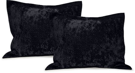 LINNICK Velvet Kussensloop - Zwart - Kussensloop 60x70cm - Kussenslopen Set van 2