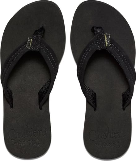 Reef Cushion Breezeblack/Black Dames Slippers - Zwart - Maat 40