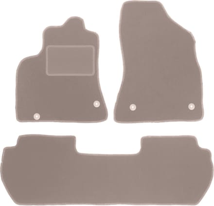 Beige veloursmatten voor: Citroen Berlingo II Multispace (2008-2018)