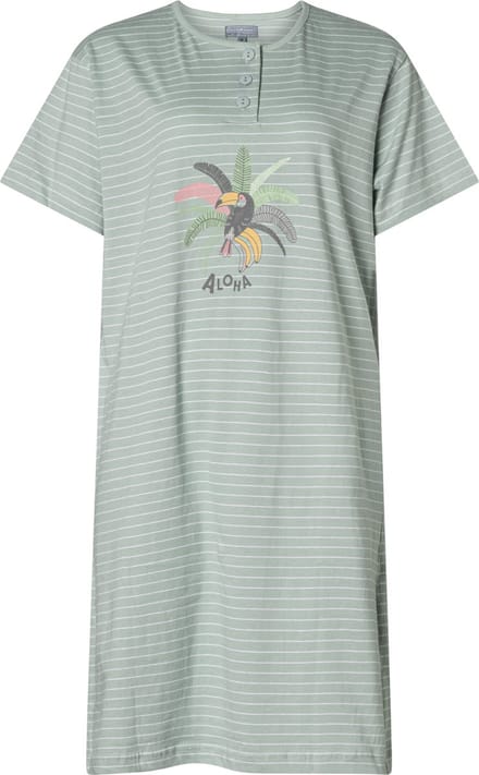 Cocodream dames nachthemd korte mouw - maat M - Aloha - groen