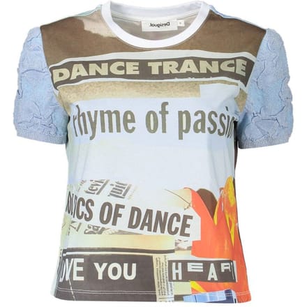 Desigual Azzurro Katoenen Vrouwen T-Shirt