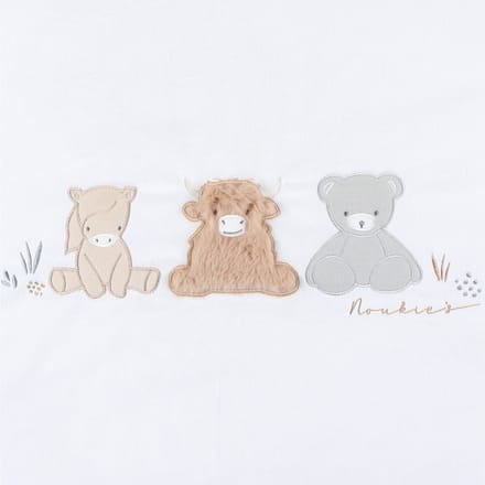 Noukie's F&O Deken - 75 x 100 cm - Veloudoux - Beige/Wit