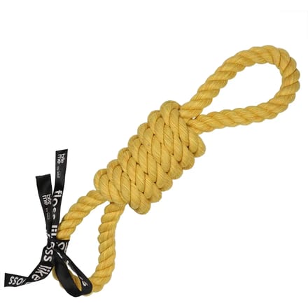 Ebi - Speelgoed Voor Dieren - Hond - 'tug Life' Speeltouw 2 Lussen 32cm Geel - 1st
