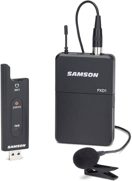 USB Digitale Draadloze Microfoon Set met Lavalier - 2.4 GHz voor Presentaties en Live Optredens