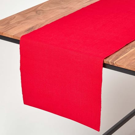 Homescapes tafelloper van 100% katoen, rood