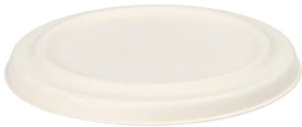 50 Deksel voor soep cup van suikerriet pure Ø 10 cm wit