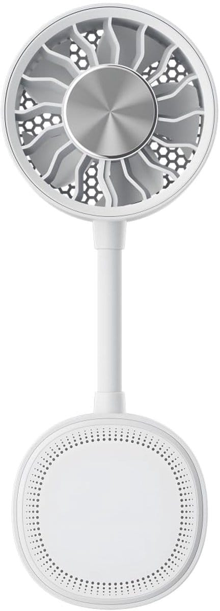 LISM-Zomerventilator met magneetsluiting, draagbare koelventilator met USB-oplaadfunctie, tafelventilator (wit)